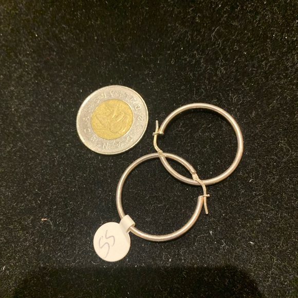 STERLING SILVER HOOPS - Picture 6 of 7